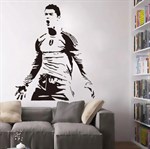 Fußball Wandsticker Spieler Silhouette Vinyl Wandtattoo Sport Deko