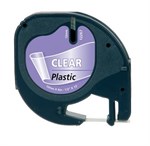 Dymo LetraTag Label – Sort Tekst på Klar Tape (12267) 12 mm × 4 m