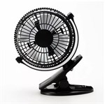 USB Mini Ventilator mit Clip 360° Drehbar Tragbar - Schwarz - 1 Stk