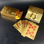 Goldene Spielkarten Plastik Wasserfest Flexibel Karten Set