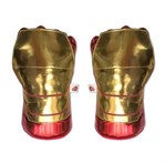 Superheld Kinder Handschuhe Kostüm Fäuste - Rot/Gold
