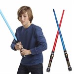Lichtschwert Spielzeug Rot mit Licht & Sound Effekten 85 cm