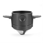 Wiederverwendbarer Kaffeefilter Edelstahl für 1 Tasse Handfilter Schwarz