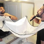 Bartschürze mit Saugnäpfen – Sauberes Rasieren ohne Aufwand